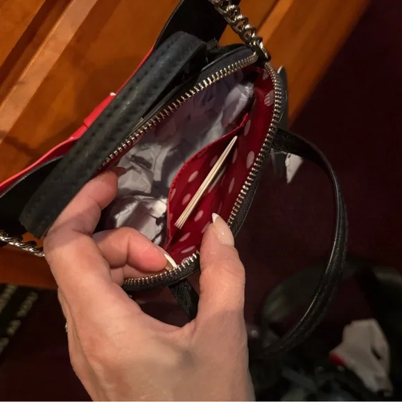 Kate Spade Black and Red Polka Dot Bow Bag - Picture 5 of 5